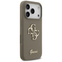 Kryt Guess SILICONE Big 4G Script Case iPhone 17 Pro - hnědý
