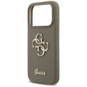 Kryt Guess SILICONE Big 4G Script Case iPhone 17 Pro - hnědý