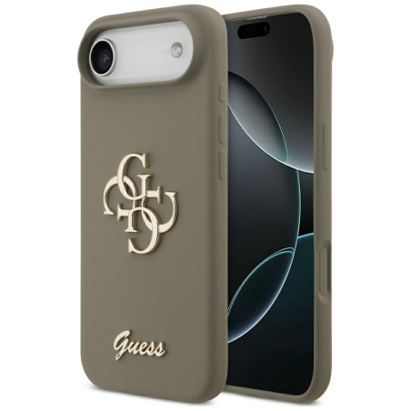 Kryt Guess SILICONE BIG 4G Script iPhone Air - hnědý