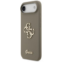 Kryt Guess SILICONE BIG 4G Script iPhone Air - hnědý