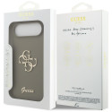 Kryt Guess SILICONE BIG 4G Script iPhone Air - hnědý