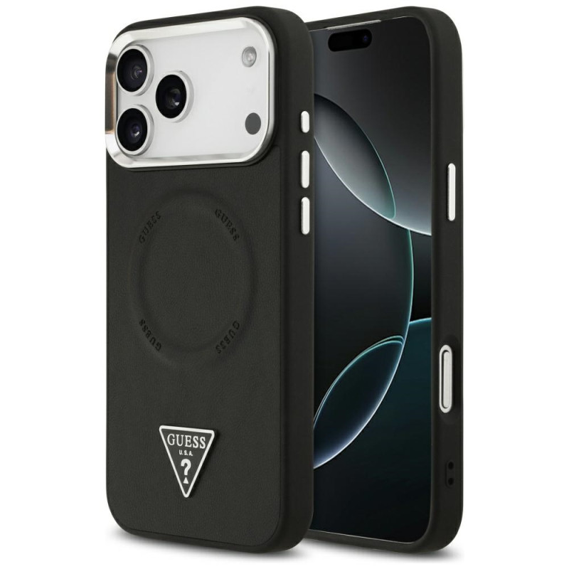 Kryt Guess Triangle Logo MagSafe pro iPhone 17 Pro Max - černý