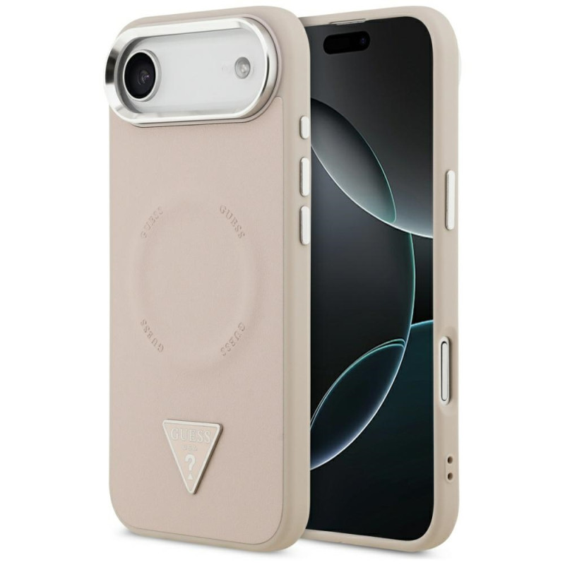 Kryt Guess Triangle Logo MagSafe pro iPhone Air - růžový