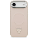 Kryt Guess Triangle Logo MagSafe iPhone Air - růžový