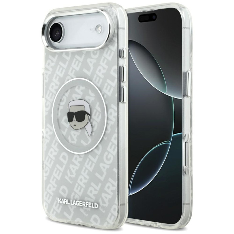 Kryt Karl Lagerfeld IML Karl Head Logo pro iPhone Air - šedý