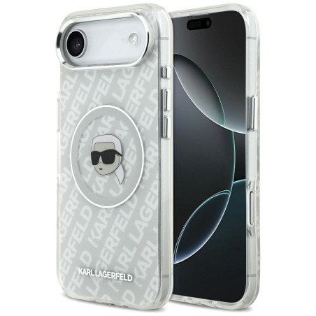 Kryt Karl Lagerfeld IML Karl Head Logo pro iPhone Air - šedý