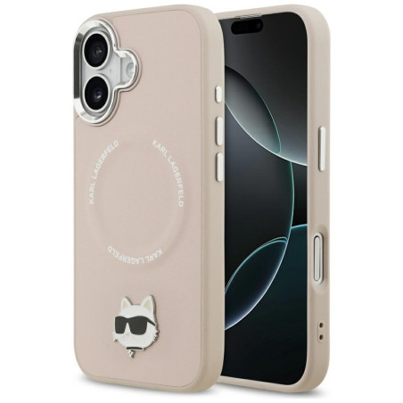 Kryt Karl Lagerfeld CHOUPETTE Pin pro iPhone 17 - růžová