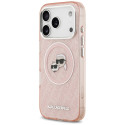 Kryt Karl Lagerfeld IML Glitter pro iPhone 17 Pro - růžová