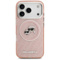 Kryt Karl Lagerfeld IML Glitter pro iPhone 17 Pro - růžová