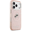 Kryt Karl Lagerfeld IML Glitter pro iPhone 17 Pro - růžová