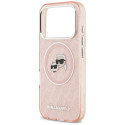 Kryt Karl Lagerfeld IML Glitter pro iPhone 17 Pro - růžová