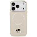 Kryt Karl Lagerfeld KARL PIN MagSafe iPhone 17 Pro - béžová