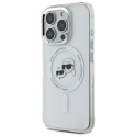 Kryt Karl Lagerfeld IML Metal pro iPhone 16 Pro - bílá