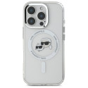 Kryt Karl Lagerfeld IML Metal pro iPhone 16 Pro - bílá