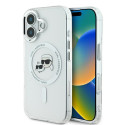 Kryt Karl Lagerfeld IML Metal pro iPhone 16 Plus - bílá