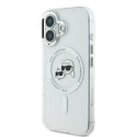 Kryt Karl Lagerfeld IML Metal pro iPhone 16 - bílý