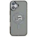 Kryt Karl Lagerfeld IML Metal pro iPhone 16 - černý