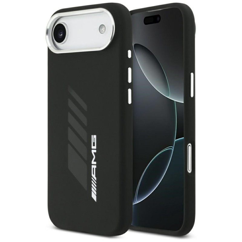 Kryt AMG Silicone Oversize Rhombs MagSafe pro iPhone Air - černý