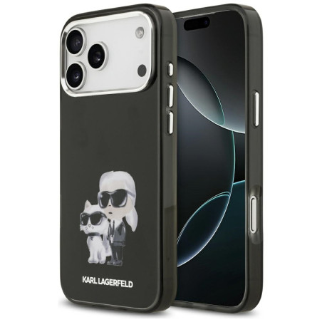 Kryt Karl Lagerfeld IML Aquarelle iPhone 17 Pro - černý