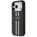 Kryt Guess 4G PRINTED STRIPES pro iPhone 17 Pro black