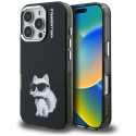 Kryt Karl Lagerfeld CHOUPETTE & Logo iPhone 16 Pro černý