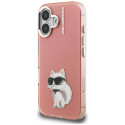 Kryt Karl Lagerfeld IML Aquarelle pro iPhone 16 - růžový