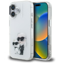 Kryt Karl Lagerfeld IML Aquarelle iPhone 16 - bílý