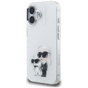 Kryt Karl Lagerfeld IML Aquarelle iPhone 16 - bílý