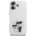 Kryt Karl Lagerfeld IML Aquarelle iPhone 16 - bílý