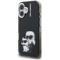 Kryt Karl Lagerfeld IML Aquarelle pro iPhone 16 - černý