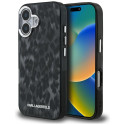Kryt Karl Lagerfeld IML Leopard Pattern pro iPhone 16 - černý