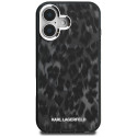 Kryt Karl Lagerfeld IML Leopard Pattern pro iPhone 16 - černý