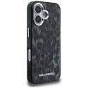 Kryt Karl Lagerfeld IML Leopard Pattern pro iPhone 16 - černý