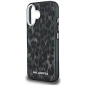 Kryt Karl Lagerfeld IML Leopard Pattern pro iPhone 16 - černý