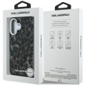 Kryt Karl Lagerfeld IML Leopard Pattern pro iPhone 16 - černý