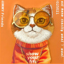 Kryt Nimmy COOL CAT pro iPhone 17 Pro Max - orange