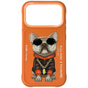 Kryt Nimmy GLASSES Cool Dog Case iPhone 17 Pro Max - oranžová