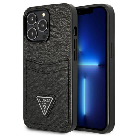 Kryt Guess SAFFIANO TRIANGLE iPhone 13/13 Pro černý