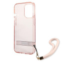 Kryt Guess Translucent Stap pro iPhone 13 Pro Max – růžová
