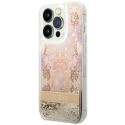 Kryt Guess Paisley LIQUID GLITTER pro iPhone 14 Pro - zlaté