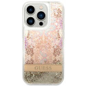 Kryt Guess Paisley LIQUID GLITTER pro iPhone 14 Pro - zlaté