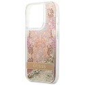 Kryt Guess Paisley LIQUID GLITTER pro iPhone 14 Pro - zlaté