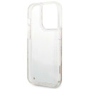 Kryt Guess Paisley LIQUID GLITTER pro iPhone 14 Pro - zlaté