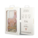 Kryt Guess Paisley LIQUID GLITTER pro iPhone 14 Pro - zlaté