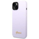 Kryt Guess SILICONE VINTAGE GOLD iPhone 14/15 Plus - fialová
