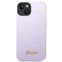 Kryt Guess SILICONE VINTAGE GOLD iPhone 14/15 Plus - fialová