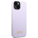 Kryt Guess SILICONE VINTAGE GOLD iPhone 14/15 Plus - fialová
