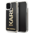 Kryt Karl Lagerfeld KARL logo Glitter pro iPhone 11 Pro - černý