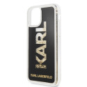 Kryt Karl Lagerfeld KARL logo Glitter pro iPhone 11 Pro - černý