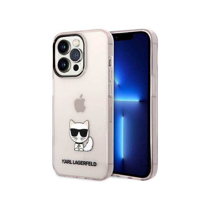Kryt Karl Lagerfeld CHOUPETTE BODY pro iPhone 14 Pro Max - pink